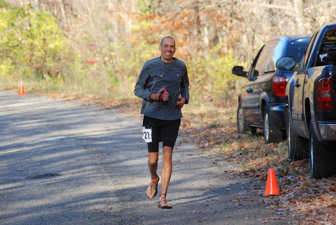 Randy Kreill in his Invisible Shoes barefoot sandals